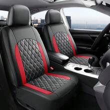 New PU Leather Full Car Seat Cover Set, Front Seats + Rear Bench Seat Covers, Car Seat Protector, Made Of Polyester Fiber, Comfortable, Easy Installation, Washable, Suitable For All Seasons And Most Car Models, Essential Car Accessory, Car Interior, Automotive Supplies