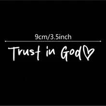 1pc White Bible Church Mirror Sticker - Trust In God, Faith Hope In Love, Self-Adhesive Shiny Look, Religious Gift For Teachers, "Trust In God" With Heart Pattern - Christian Church Decoration For Church, Home - White - View 4