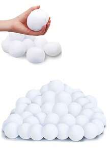 20 Piezas de bolas de nieve de simulación navideña, adecuadas para peleas de bolas de nieve - Decoración perfecta para el árbol de Navidad y juguetes para fiestas, regalo ideal para decoración de muñeco de nieve, para jugar en la nieve al aire libre y decorar el árbol de Navidad - Formas lindas y tacto cómodo
