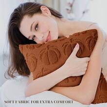 EstiloTendenciaGenéRico 2 Fundas De Almohada De OtoñO,Funda De Almohada De Calabaza De Halloween,Funda De Cojines Cuadradas-Para OtoñO, AccióN De Gracias Para Sofá Y DecoracióN Del Hogar (MarróN)Calidad PremiumVersióN Mejorada - Marrón - Ver 4