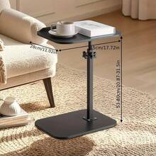1pc Portable Adjustable Side Table/Laptop Table, 360° Rotation, Suitable For Home Office, Study, Sofa And Bedside Use, Stylish Design Workstation, Remote Worker, Mother'S Day, Christmas Gift - 黑色(升級加固) - 查看 4