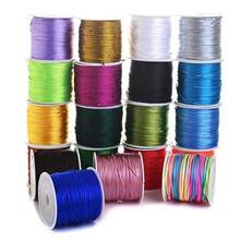 Sârmă decorativă din nailon satinat 50 m/1,5 mm - bijuterii cu împletituri, realizare de coliere DIY, brățări, decorative - sfoară moale, durabilă și versatilă