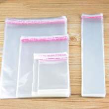 100pcs, OPP Transparent Self-Adhesive Plastic Gift Bags,For DIY, Party, Halloween, Christmas, Valentine's Day, Family Gathering, Wedding Favors, Gift Packaging,Christmas - Clear - View 4