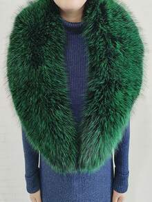 1. Faux Fur Collar & Cuff Set, Warm Faux Fur Scarf, Fluffy Oversized Furry Shawl Wrap For Women In Winter, Suitable For Dresses, Christmas Decoration - Multicolor - View 68