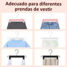 20 Perchas,Ganchos de Pantalon Rosa, Ganchos para Pantalones 360 °   y Diseño Antideslizante, Resistentes para Pantalones, Faldas y Ropa Pesada, Ideales para Clóset en Casa (Rosa) - rosa - Ver 7