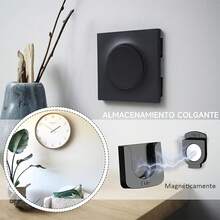 QianMu 6 Piezas Soporte Magnéticos para Organizador de Control Remoto, Soporteíble Autoadhesivo para Montaje Pared, porta Controles Tv, porta Router, Controles, Objetos Pequeños (Negro) - blanco - Ver 6