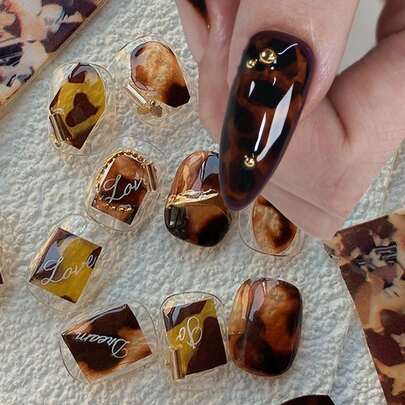 4 Rolls Tortie Nail…