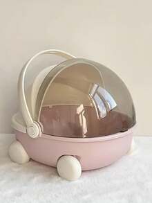 1个兼容便携式圆形摇篮的收纳盒，高品质设计，是收藏娃娃、人偶、旅行和居家收纳的理想之选 | 小巧设计，带安全扣，两种颜色可选，配有便携收纳盒，非常适合展示和收藏可爱的小摆件，也是礼品包装用品，可用于装饰您的礼物，例如生日礼物、节日礼物和圣诞礼物。 - 彩色 - 查看 9