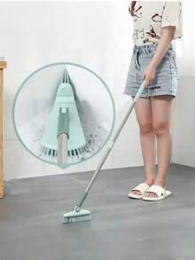 1/2 件浴室地板刷，长柄瓷砖填缝清洁刷，适用于浴室、卫生间、墙壁清洁 - 彩色 - 查看 2