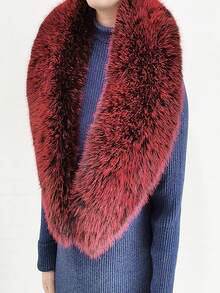 1. Faux Fur Collar & Cuff Set, Warm Faux Fur Scarf, Fluffy Oversized Furry Shawl Wrap For Women In Winter, Suitable For Dresses, Christmas Decoration - Multicolor - View 61