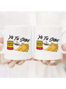 Inspirational Spanish Mexico Printing Coffee Mug With Tea And Biscuit Pattern, 11oz Ceramic Family Mug Water Cup Ideal Birthday/ Anniversary Presents For Women, Men, Friend, Coworker, Family - Hồng - Xem 6