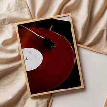 [Áp phích nhạc cổ điển] 1 tấm áp phích nhạc không khung hiện đại tối giản - Nghệ thuật đĩa than màu đỏ tía đậm, in màu rực rỡ, chất liệu bền - Tranh in trên vải dành cho người yêu âm nhạc và người đam mê âm thanh cổ điển, nghệ thuật treo tường âm nhạc, tác phẩm nghệ thuật phòng ngủ, phòng khách, trang trí văn phòng tại nhà - Nhiều màu - Xem 3