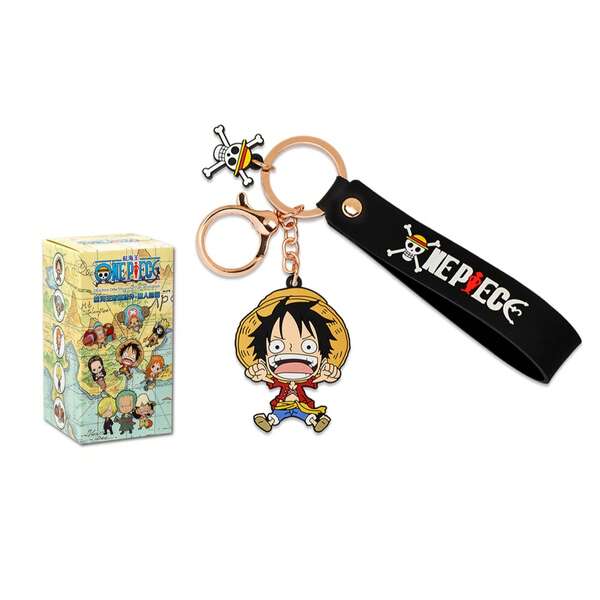 ONE PIECE Chaveiro Cego da Saga da Ilha do Peixe-Homem, Anime Luffy Zoro Sanji Brook Franky Chopper Usopp Robin Ace Chapéu de Palha Piratas Colecionável Encantos de Bolsa