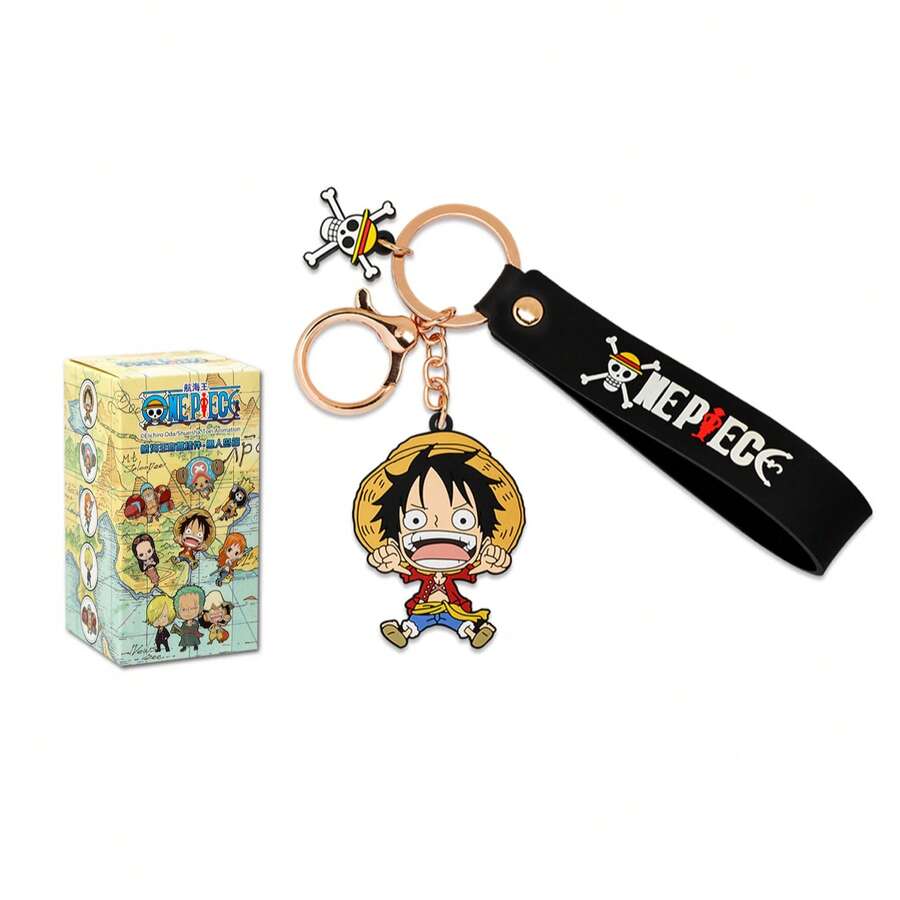 ONE PIECE Fish-Man Island Saga Blind Box PVC Keychain, Anime Luffy Zoro Sanji Brook Franky Chopper Usopp Robin Ace Straw Hat Pirates Collectible Bag Charm