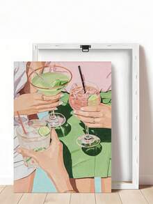 1 buc Postere vintage pentru cocktailuri, Artă murală pe pânză de bar Postere pentru cocktailuri cu lămâie, Artă murală pe pânză cu tocuri înalte colorate Decor dormitor, Decor living, Decor birou, Decor perete sufragerie, Decor cămin, Artă murală, Decor perete, Decor casă, Decor cameră, Artă murală pe pânză, Postere, Artă murală cu ramă, Ramă opțională