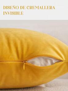 2 PCS Fundas De Almohada Cuadradas De Terciopelo Suave, 45 x45 cm Fundas De Cojines Decorativos De Otoño, para Decoración del Hogar Sofá, Sillón, Navidad,ogar de Campo - Amarillo - Ver 12