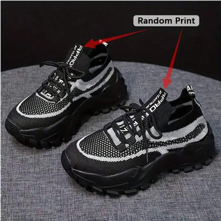 2025 Spring Women's Shoes Sports Shoes Women's Breathable Lightweight Sports Shoes - Stylish White And Pink Casual Running Shoes With Floral Embroidery - Durable Outdoor Hiking Shoes, Soft Fabric Lining, Suitable For All Seasons - 黑色 - 查看 1