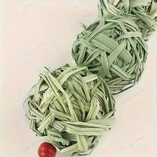 1pc Natural Water Grass Hand-Woven Braided Grass Ring, Suitable For Guinea Pigs, Hamsters And Other Small Pets To Chew And Play - Beige - View 7