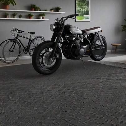 4mm Thick Garage Rubber Floor Mat, Workshop Garage Floor Mat Roll, Multi-Functional Workbench Mat, Floor Firmness Protector, Surface Protection Mat, Indoor And Outdoor, Shed Garage Workshop, Commercial Kitchen, Store, Roll Width 170cm, Black