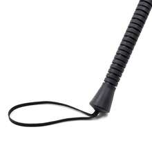 1pc PU Leather Riding Whip, Soft Equestrian Whip With Non-Slip Woven Handle & Wrist Strap Training Accessory