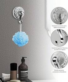 6 Piezas Ganchos de Pared Adhesivos, Ganchos Sin Taladro y Sin Daños, Soporte Fuerte para Cocina, Baño, Oficina, Organizador de Espacios (Color Blanco) - estilo 4 - Ver 5