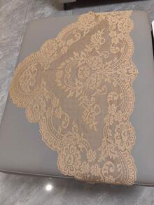 128cm*65cm/1pc Handmade Khaki Lace Trim, DIY Clothing, Headwear, Sofa, Lampshade, Tablecloth, Dress, Skirt Hem Decoration Sewing Accessory