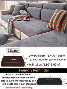 1 pieza Funda de sofá de unicolor y de felpa con cobertura completa, amigable con las mascotas, resistente a la suciedad, lavable, adecuada para todas las estaciones, decoración navideña y de Año Nuevo para el hogar, protector de sofá para sofás de 1/2/3/4 plazas