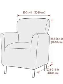 1pc Thickened Jacquard Recliner Sofa Cover, Washable Banquet Chair Slipcover - Light Grey - View 8