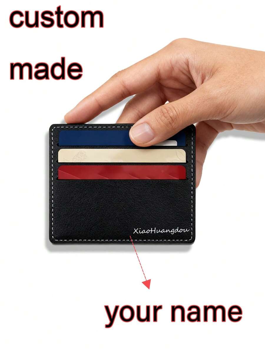 Suport de card cu mai multe sloturi pentru carduri, pentru husă de card compactă din piele PU neagră, portofel pentru carduri, pentru uz zilnic, design practic: sloturi multiple pentru carduri de credit, carduri de identitate, carduri bancare, bani pentru permis de conducere; piele PU anti-zgârieturi pentru durabilitate, potrivit pentru lucrătorii la birou, studenți, cumpărători, navetiști, excursii la cumpărături, navete de afaceri.