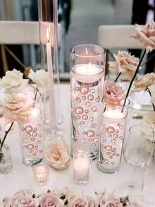 100g Artificial Floating Pearl Filler, For Vase Decor, Floating Candle Decor, Home Center Decor, Suitable For DIY Wedding, Birthday, Theme Party, Halloween Decor And Christmas Center Decor, 10mm, 16mm, 20mm (Including Water Absorbing Gel Beads) Home Decor Room Decor Flower Vase Glass Vase