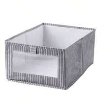 Faltbare Stoffaufbewahrungsbox mit Frontplatte und Klapplid - Robuste Vliesstoff-Schubladenorganizer, geeignet für Kleidung, Spielzeug, Bücher, Räume - Tragbar - Faltbare Aufbewahrungsbox, Aufbewahrungsbox, Schrank-Organisation und Aufbewahrung, Kleidungsaufbewahrung, Aufbewahrungsbox, Spielzimmer-Aufbewahrung, Waschküchen-Organisation und Aufbewahrung