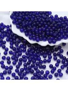 50Pcs 8mm Galaxy Glitter Round Beads Resin Loose Spacer Beads For Jewelry Making DIY Bracelet Earring Necklace Accessories