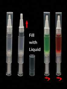 Bút xoắn rỗng 3ML có đầu cọ & bút xoắn trong suốt, bút sơn móng tay rỗng có đầu cọ, hộp đựng son bóng mỹ phẩm, ống bôi dung dịch dưỡng mi, được trang bị 4 đầu cọ khác nhau để lựa chọn, đáp ứng nhiều nhu cầu khác nhau của bạn. - Nhiều màu - Xem 7