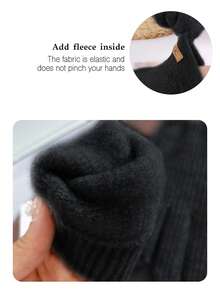 3pcs/Set Slogan Acrylic Beanie Hat, Scarf And Gloves Set, Warm Thick Knit Oversized Headband, Fashion Accessories For Autumn/Winter Winter Gear