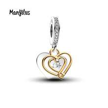 Manyilus Manyilus Original 925 Sterling Silber Anhänger Charms: Strandtraum Kokosnuss Charm, Herz Schloss & Schlüssel Liebe Charm, Silber Stern Mokka Topf Charm, Gold Herz & Silber Traum Charm, Herz Schloss & Geheimer Schlüssel Charm, Süßes Herz Gabelstapler Charm, Rotes Herz Dekor.