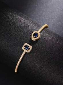 1 Piece Exquisite, Gorgeous, High-End, Versatile Copper Inlaid Cubic Zirconia Women's Bracelet, Women's Valentine's Day Gift Wedding Jewelry, Suitable For High-End Occasions, Daily Wear, For Mothers, Mother's Day Gift ﻿ - 1# - View 17