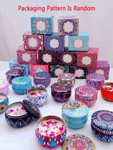 香薰蜡烛、芳香疗法蜡烛、罐装蜡烛、香薰蜡烛礼盒,适用于婚礼、生日、节日、婚礼回礼、自制大豆蜡烛台、婚礼和节日装饰,送给家人和朋友的完美礼物,生日、情人节或母亲节旅行必备 - 彩色 - 查看 10