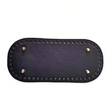 Nitade PU-läderkorgbottnar för virkad DIY-handväska Axelremsväskor - Rund botten med hål för enkel vävning - Ofodrad, enfärgad, kantmålad, utan stängning Tillbehör för hantverk