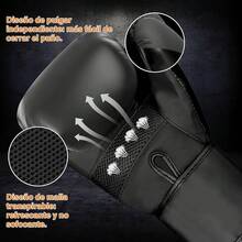 KIROGILY Guantes Box, Guantes de Box para Hombres y Mujeres de 12-14-16 oz, Guantes de Boxeo Adecuados para Artes Marciales Sparring. Incluir Protector Bucal, Correas Boxeador, Bolsa Almacenamiento - 14 onzas - Ver 12
