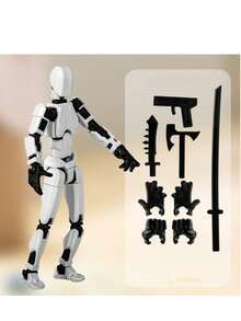 1 pieza Muñeca con 13 articulaciones móviles, Modelo de muñeca robot, Muñeca de bloques de construcción, Muñeca impresa en 3D, Regalo ideal - Multicolor - Ver 14