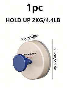 1 cái/2 cái/4 cái Móc cửa hút, keo dính chịu lực mạnh, không cần khoan lỗ, đặt chìa khóa ở lối vào, đặt đồ tạo tác, đặt mũ và dán đồ vật - Nhiều màu - Xem 23