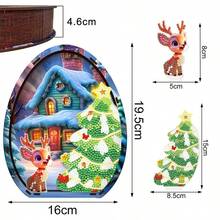 LaoJieYuan 2026 New Style Christmas Desktop Diamond Art Kits 5D DIY Diamond Art Tabletop Decorations Kit Creative 3D Santa Claus Gift For Home Decor Diy Crafts Diamond Art Painting Diamond Painting Diamond Art Diamond Art Painting Christmas Decorations Halloween Decorations Diamond Art Accessories Craft Supplies Bedroom Decor