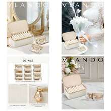 Almacenamiento de joyas pequeas para viajes - 12 piezas de color blanco - Ver 1