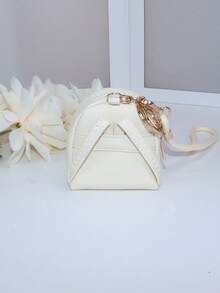 1pc Mini Backpack Keychain With Wrist Keychain Cute Cosmetic Bag For Women PU Leather Makeup Bag Key Pocket Lipstick Bag Coin Bag Data Cable Organizer Zipper Pouch Wallet Mini Wallet Purse Wallet Wristlet Wallet Card Wallet