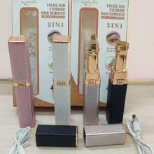 女士电动修眉器，USB充电，二合一鼻毛修剪器和修眉刀，迷你脱毛器，口红形状脱毛器，无线剃须刀，女士理想礼物，品质保证 - 彩色 - 查看 12