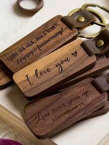 1/5/10/20/50 chiếc Móc khóa gỗ cá nhân hóa khắc chữ/logo, Móc khóa gỗ khắc tên, Quà tặng tiệc cưới, Quà tặng phù dâu, Quà tặng Ngày của Cha, Ngày của Mẹ, Quà tặng Halloween, Quà sinh nhật hoặc kỷ niệm cho phái nữ, Quà tặng cho bố mẹ, Phụ kiện tiệc tùng, Dễ dàng lắp đặt - Nhiều màu - Xem 8