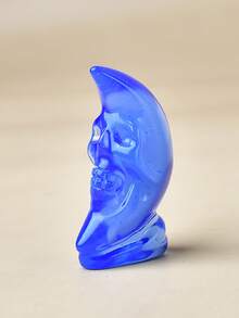 Exquisite Natural Crystal Carving Moon Skull Unique Design, Healing Crystal, Stones Containing Energy, Energy Healing Meditation Stone, Perfect For Home Decor & Gift Giving, For Pocket Decoration, For Holiday Gift, From The Brand CUPIDCRYSTAL