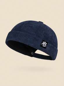 男女通用纽约标志复古灯芯绒飞行员帽，可调节无檐复古时尚帽，适合日常通勤、聚会、外出、街头服饰、摩托车骑行，四季皆宜。 - B - 查看 12