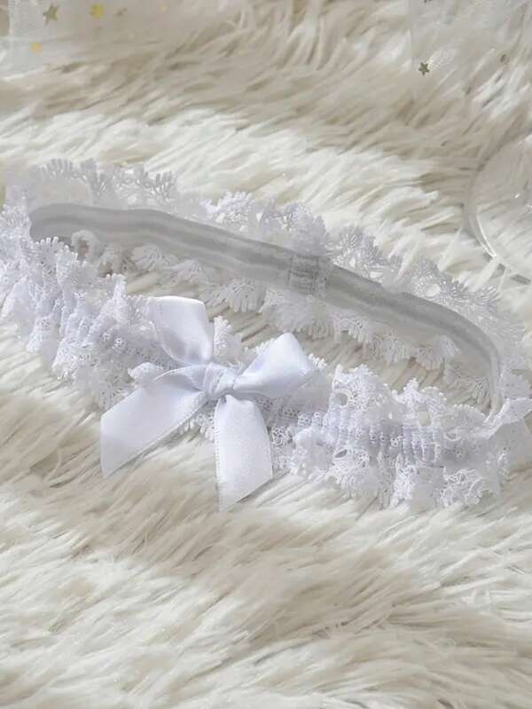 1PC Sexy Lingerie Accessories Women Bow Leg Ring Sexy Lingerie Lace Garter Belt Bowknot Leg Loop Wedding Garters Bridal Cosplay Fashion Stocking Thigh Ring