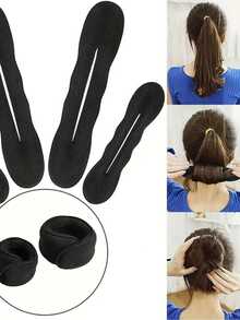 Bộ 1/2/3 món uốn tóc, búi tóc hình bánh donut, dụng cụ tạo búi tóc cải tiến, kẹp mút, tạo kiểu tóc, xoắn tóc, dụng cụ uốn tóc hình bánh donut, dùng cho đám cưới, du lịch, bộ dụng cụ tạo kiểu tóc, phụ kiện tóc, mùa hè, kỳ nghỉ, hoạt động ngoài trời, du lịch, phụ kiện trang phục và quà tặng. - Nhiều màu - Xem 5
